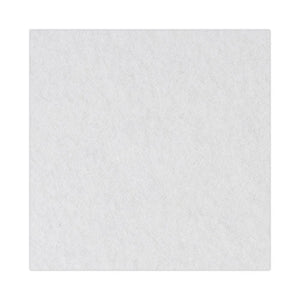 Polishing Floor Pads, 16" Diameter, White, 5/carton
