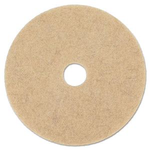 Natural Hog Hair Burnishing Floor Pads, 17" Diameter, Tan, 5/carton