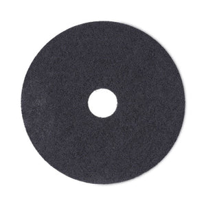 Stripping Floor Pads, 18" Diameter, Black, 5/carton