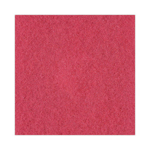 Buffing Floor Pads, 21" Diameter, Red, 5/carton