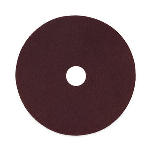Deep Scrub Pads, 16" Diameter, Maroon, 10/carton