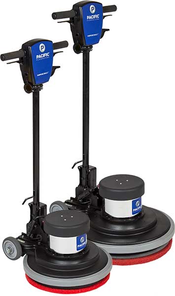 Pacific FM-17DS & FM-20DS, Floor Machine, Dual Speed, 17" or 20", 77lbs or 82lbs, 175 RPMs and 300 RPMs, 50' Cord, Includes Pad Driver
