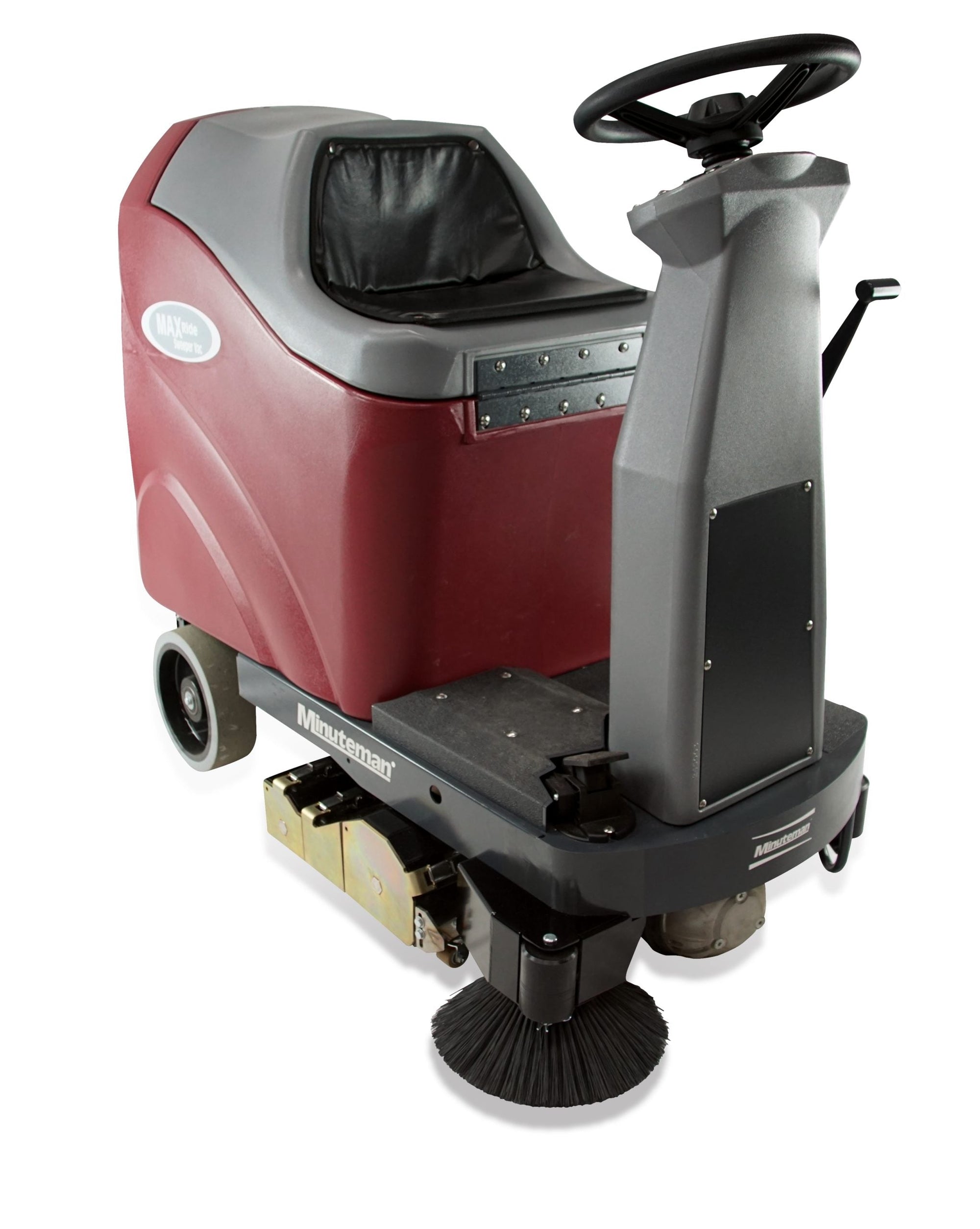 Minuteman Max Ride, Wide Area Vacuum, 20", Ride On, Battery, No Tools, Dual Counter Rotating Brushes