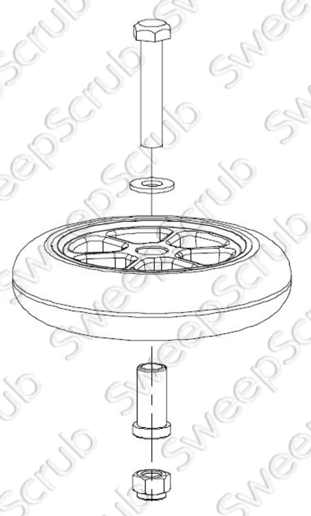 Nilfisk Advance VR25044 Bumper Wheel