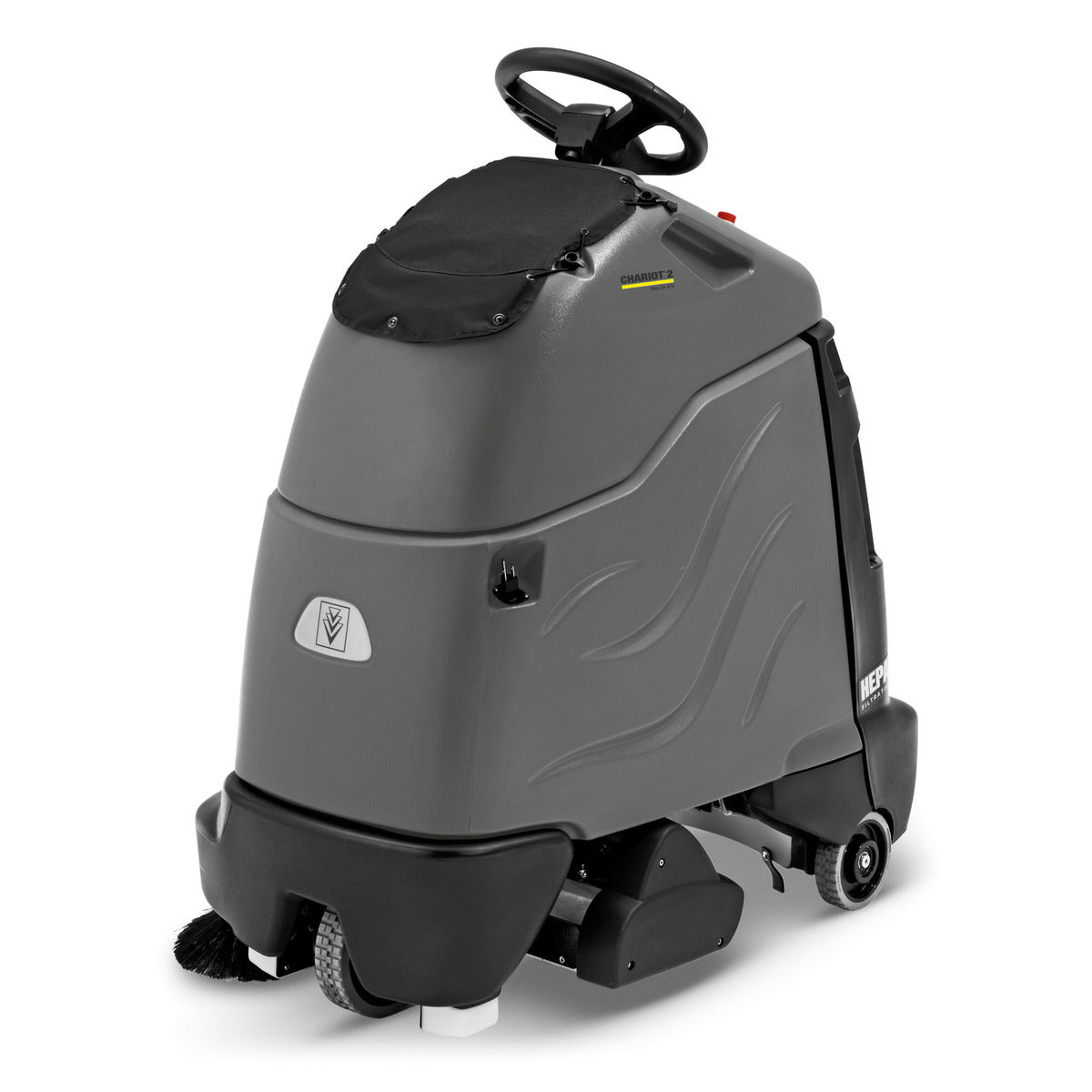 Karcher Chariot iVac, Wide Area Vacuum, 24", Ride On, Battery, With Tools, HEPA, Dual Counter Rotating Brushes