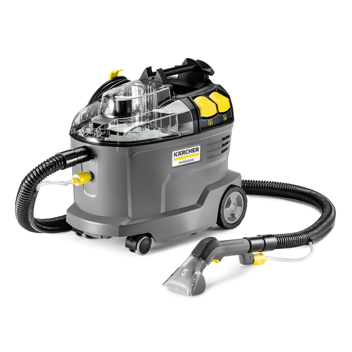 Karcher Puzzi 8/1, Carpet Spotter, 2 Gallon, 35 PSI, Cold Water, 8' Hoses Upholstery Tool