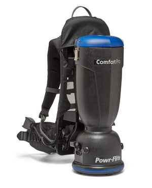 Powr-Flite Comfort Pro BP6S, Backpack Vacuum, 6QT,  with Tools 20' High Dusting Kit Air Turbine Nozzle, 11.8lbs