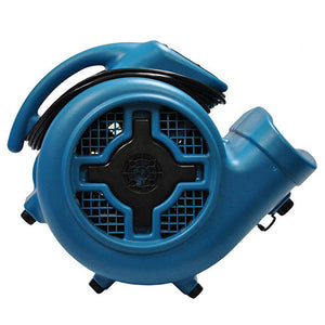 XPOWER P-830, Air Mover, 1 HP, 3600 CFM, Stackable, Telescopic Handle and Wheels, 8.5 AMPs, 28.5lbs