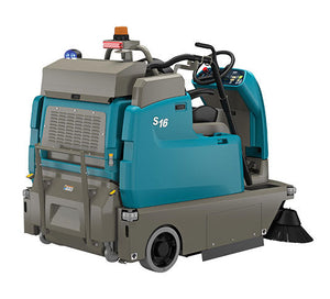 Tennant S16, Floor Sweeper, 46", Battery, Ride On, 40 Gallon Hopper, Low or High Dump