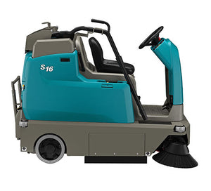 Tennant S16, Floor Sweeper, 46", Battery, Ride On, 40 Gallon Hopper, Low or High Dump