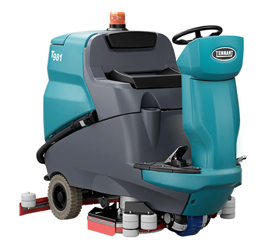 Tennant T981, Floor Sweeper Scrubber, 30", 35 Gallon, Battery, Ride On, Cylindrical